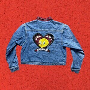 Vintage denim trucker jacket